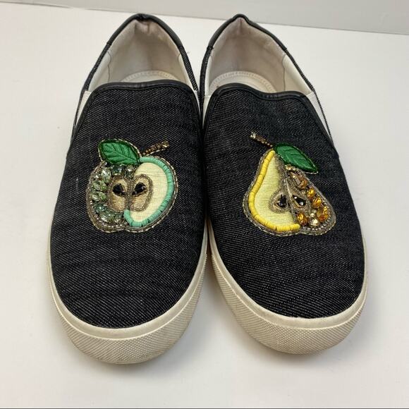 SAM EDELMAN EVELINA SLIP ON SNEAKER WITH FRUIT APPLIQUE SIZE 9 - Picture 4 of 10